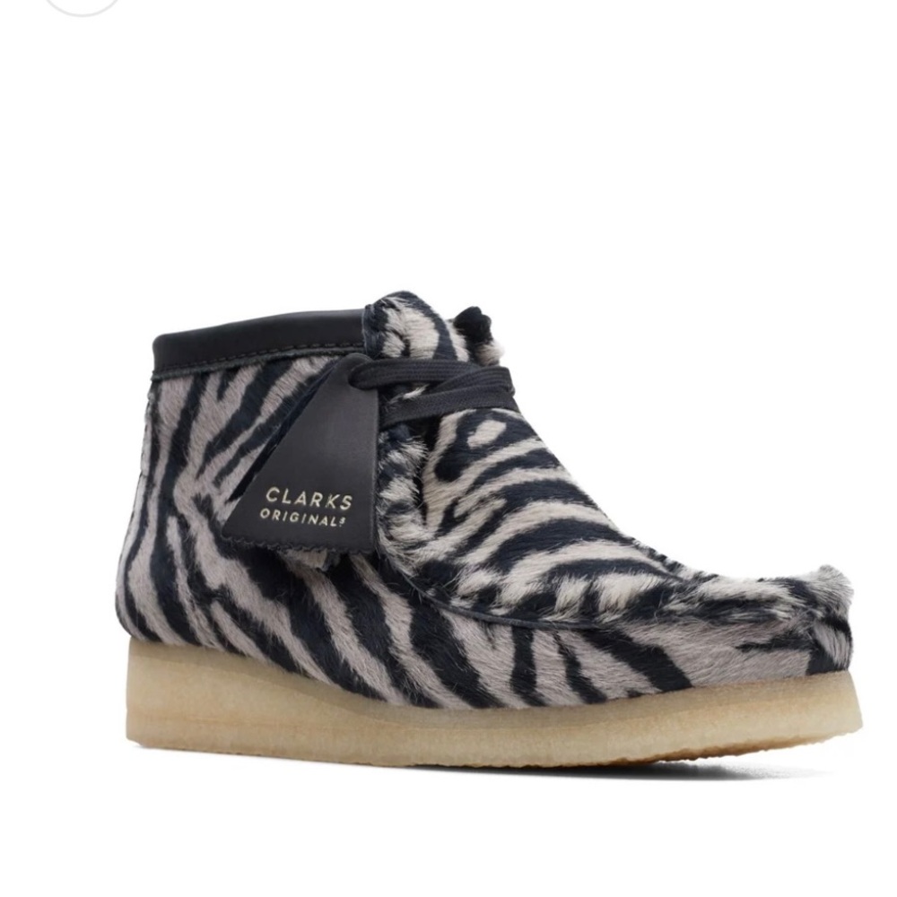 Clarks Wallabee Zebra Print Boots